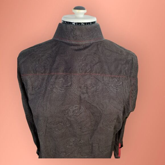 Georg Roth Los Angeles Mens Button Shirt SZ Large Button Front Long Sleeve Gray - Picture 7 of 9